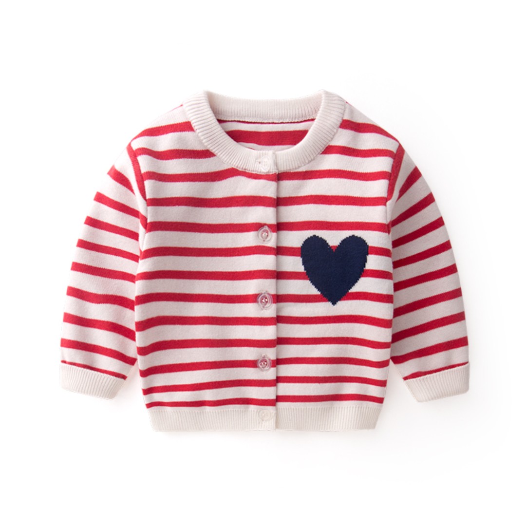 newborn red cardigan