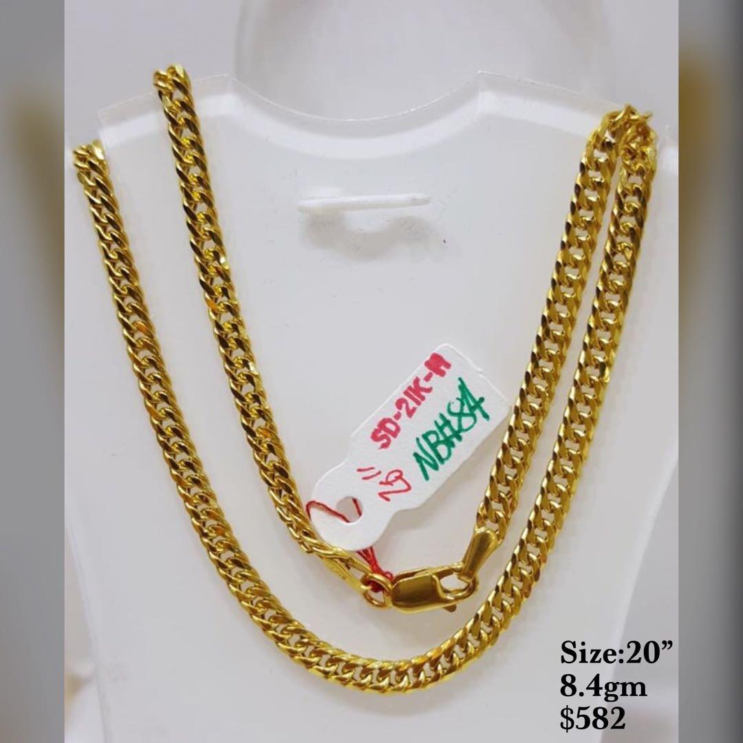 Men s Chain Collection Genuine 21K Gold Men s Fashion Watches