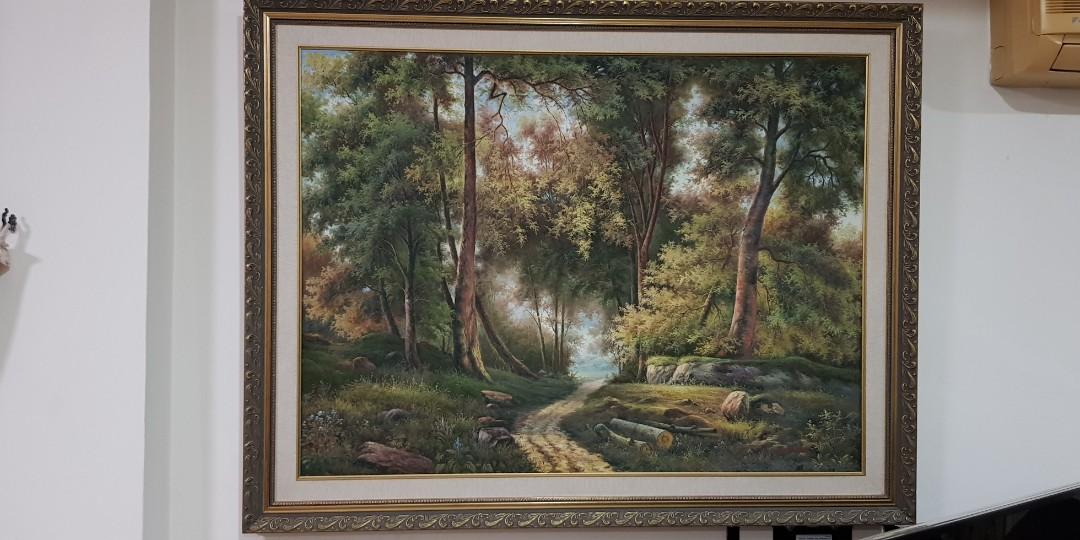 Nature Painting Vintage Collectibles Vintage Collectibles On