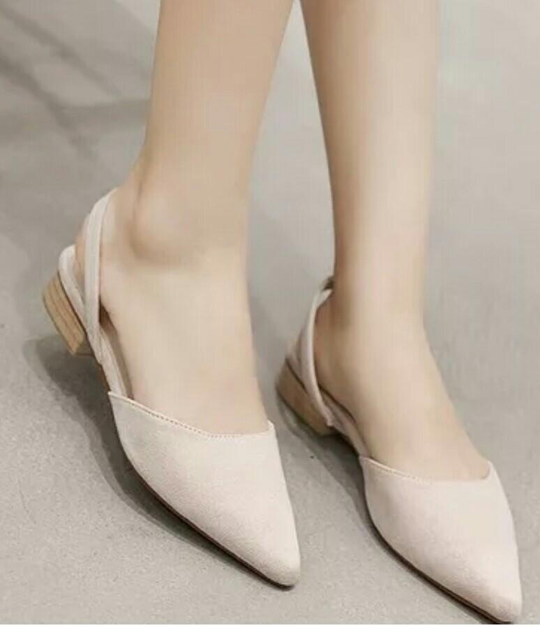 nude colour flats