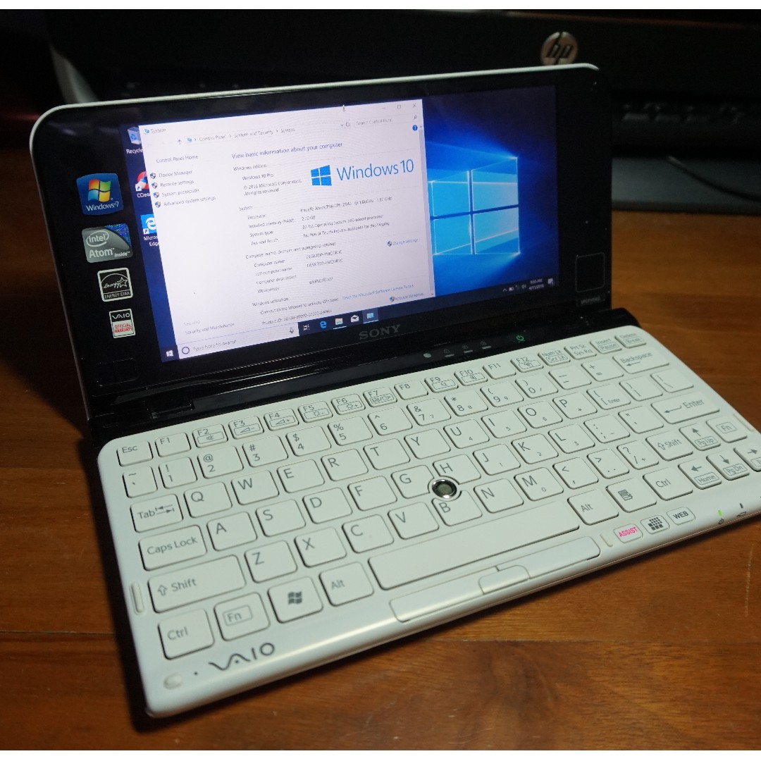 Rare Sony Vaio P Pearl White Win 10 Intel 1 83ghz 2gb 64gb Ssd
