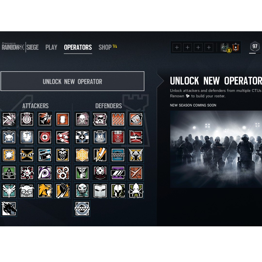 Rainbow six siege account, Video Gaming, Gaming Accessories, Game Gift