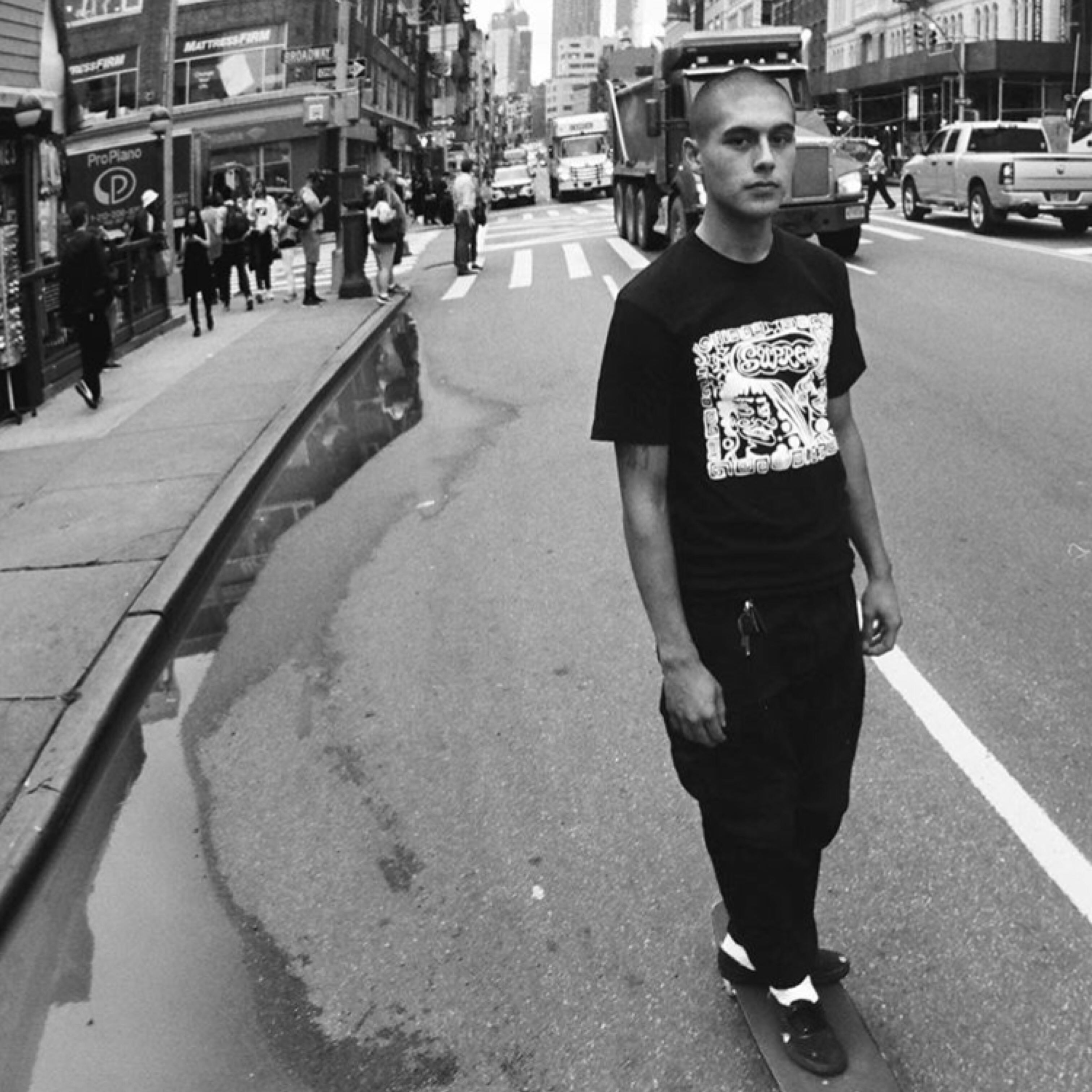 supreme faces tee white