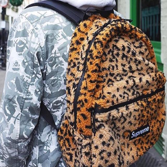 Supreme leopard print backpack new arrivals