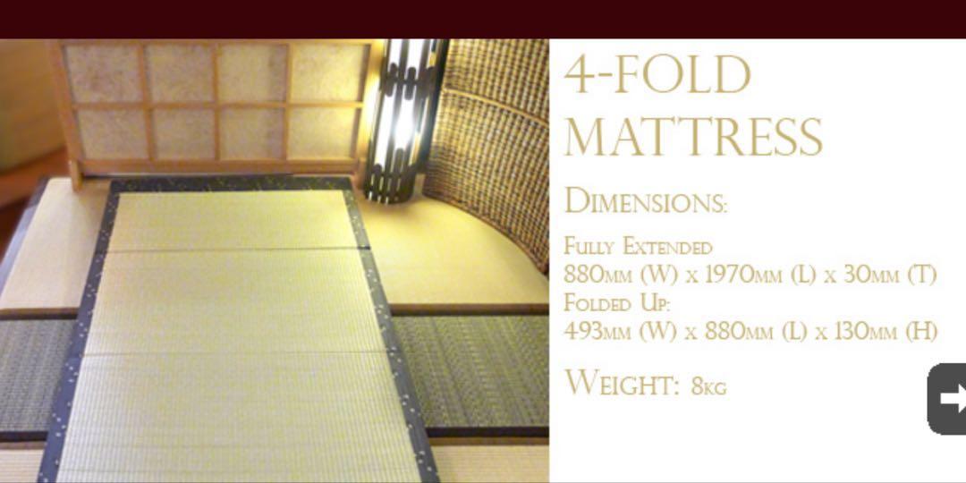 Tatami Mat 4 Fold Luxury Mattress Brand New Furniture Beds