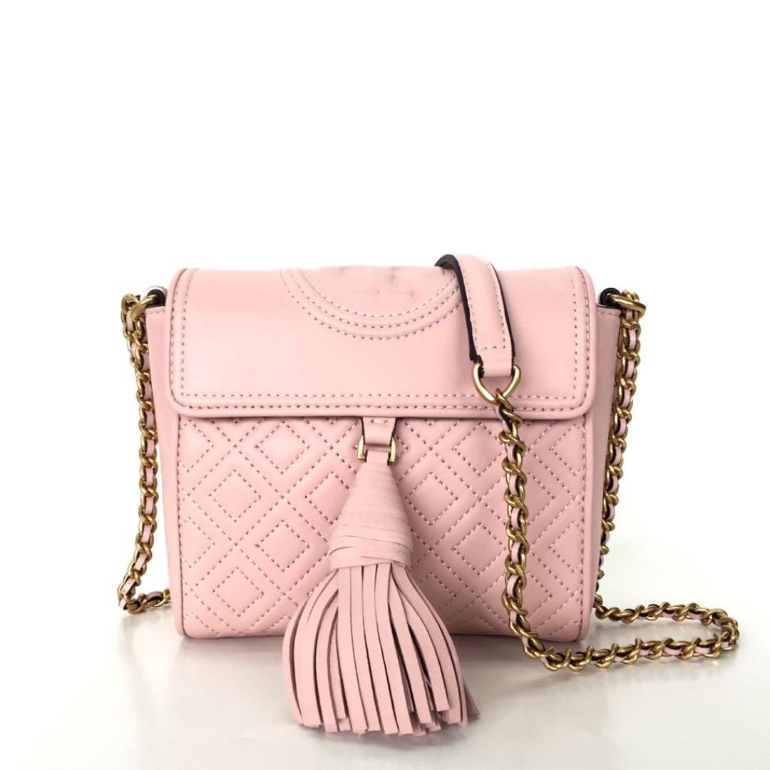 Tory Burch Fleming Convertible Box Crossbody Baby Pink