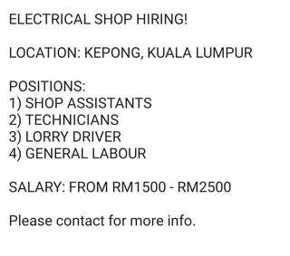Electric Jobs Carousell Malaysia