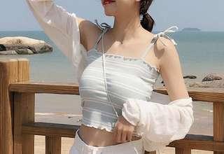 female sleeveless casual top