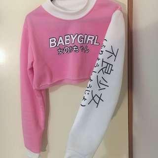 Cute long sleeve crop top