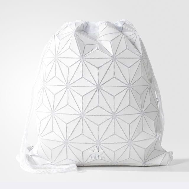 adidas white drawstring bag