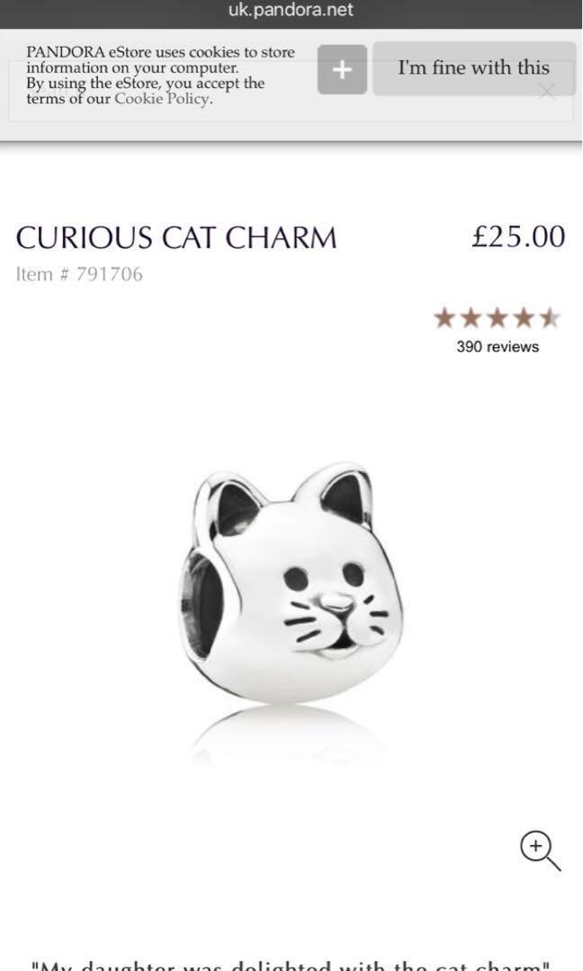 Pandora curious cat hot sale