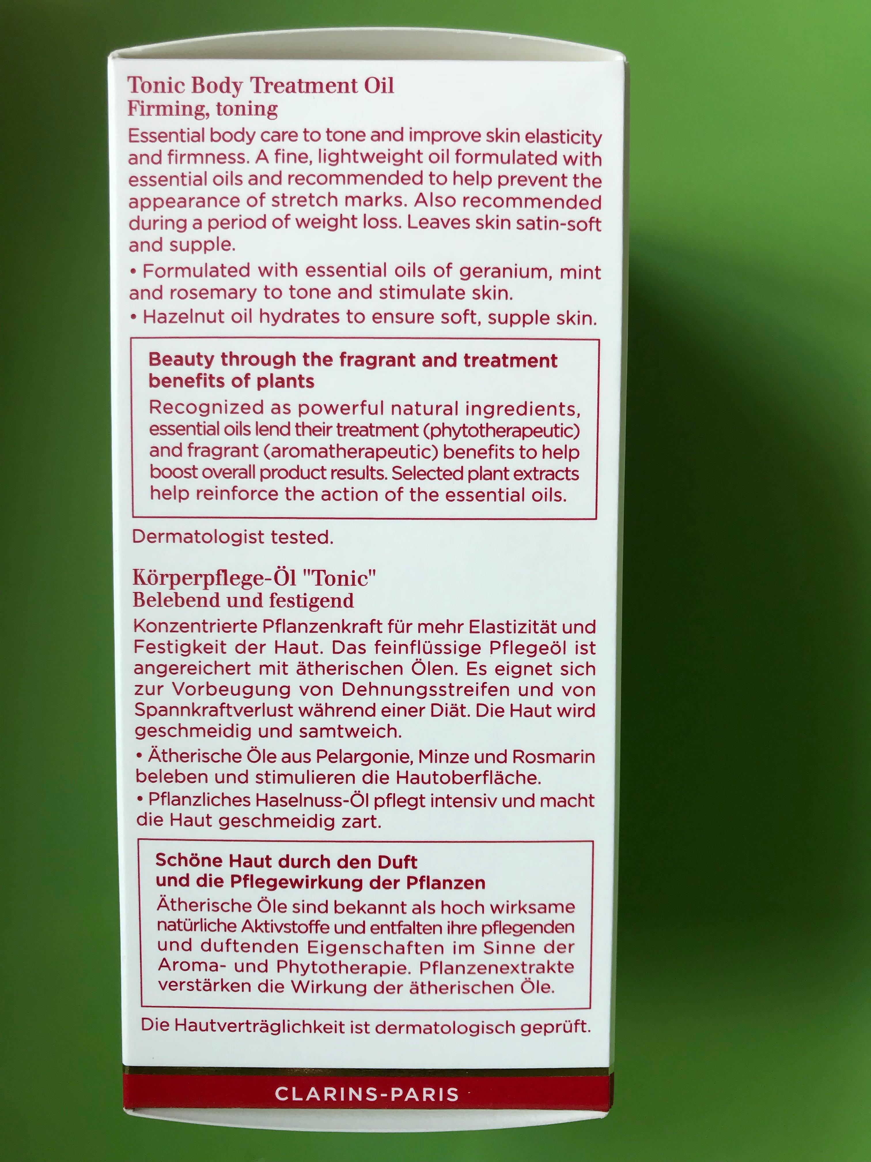 BNIB CLARINS HUILE TONIC body treatment oil 100ml (stretch mark