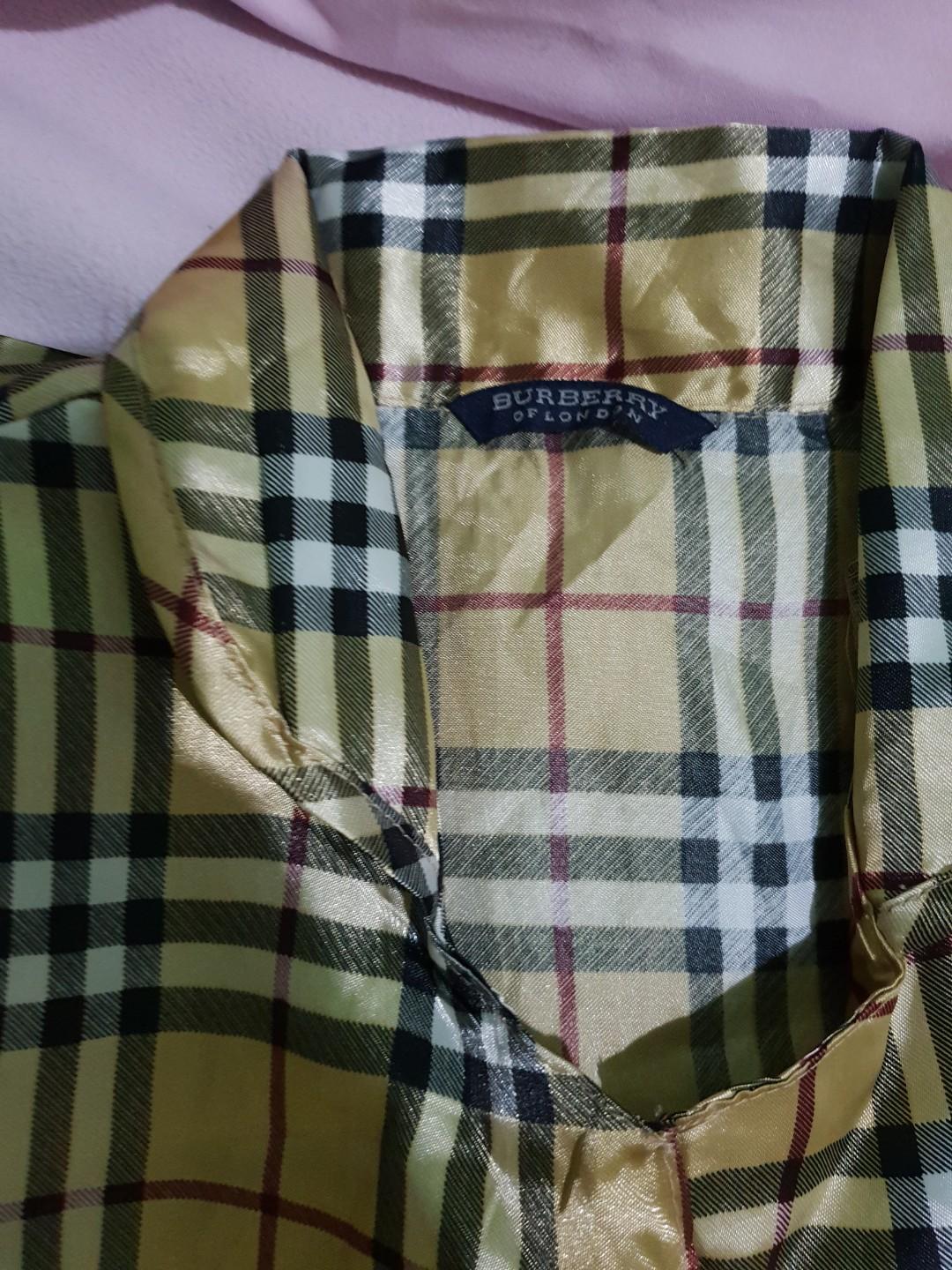 Burberry silk pajama set Women s Fashion Tops Blouses on Carousell
