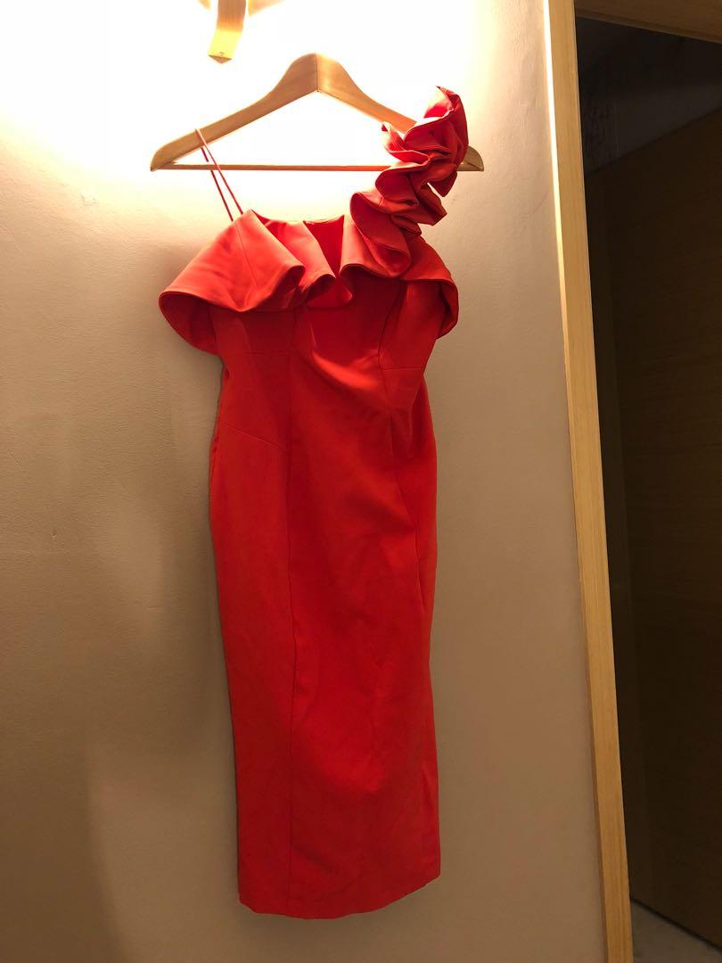 coast long red dress