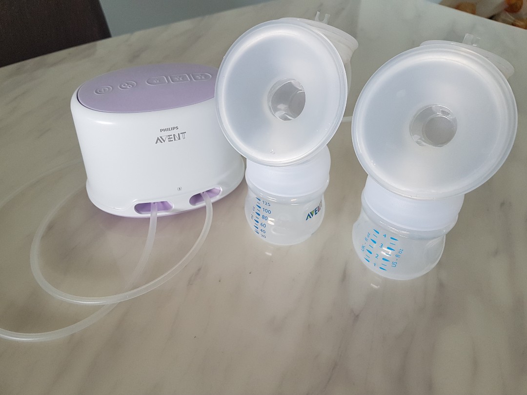 Complete set Philips avent double electric breast pump, Babies & Kids