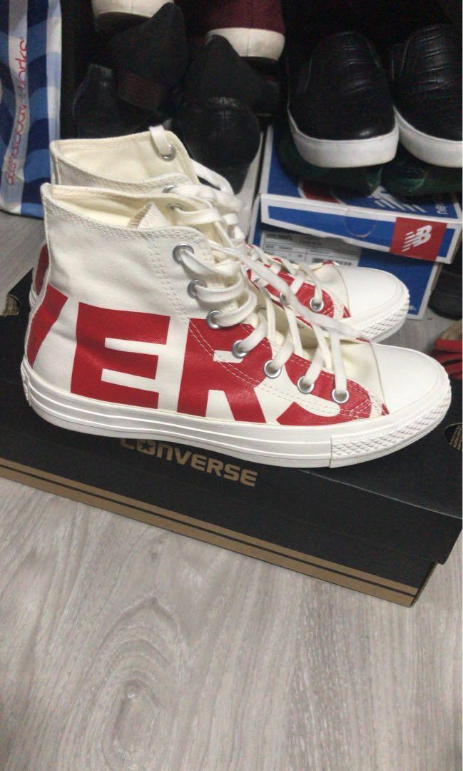 Converse Chuck Taylor All Star Hi Wordmark Red Women s Fashion