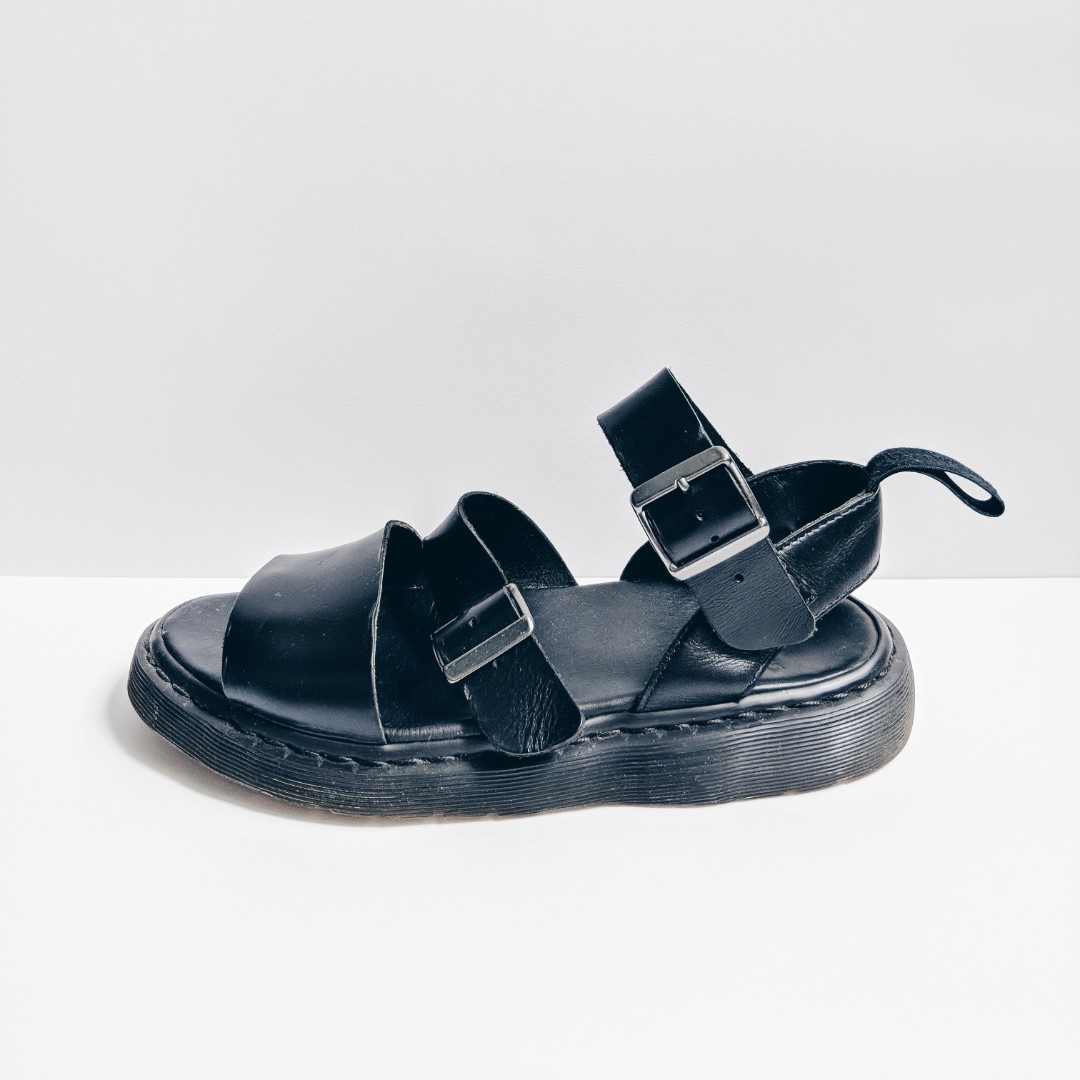 Dr Martens Black Gryphon Sandals, Men's 