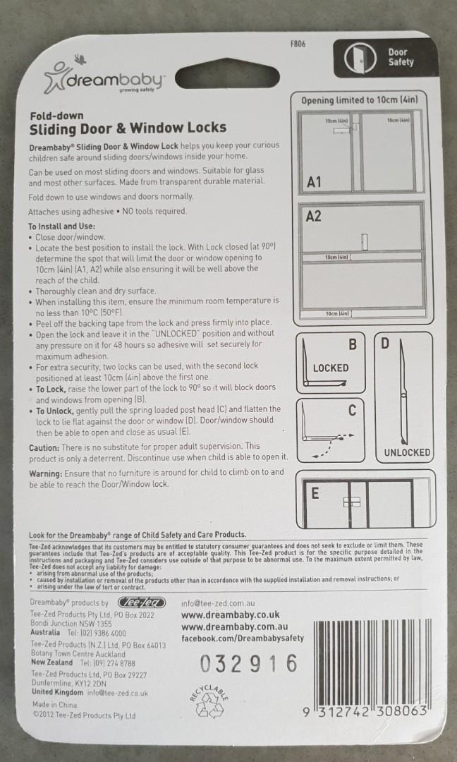 Dream Baby Sliding Door & Window Locks, Everything Else on Carousell