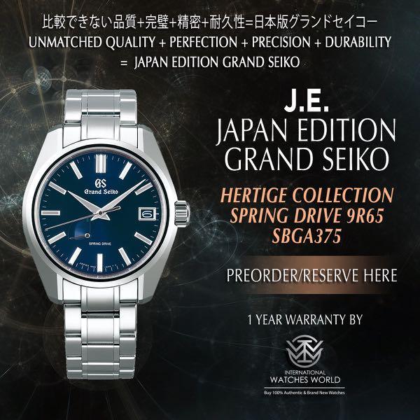 Grand Seiko Japan Edition Heritage Collection Spring Drive Sbga375 Blue Dial Men S Fashion Watches On Carousell Grand Seiko Japan Edition Heritage Collection Spring Drive Sbga375 Blue Dial Men S Fashion Watches On Carousell