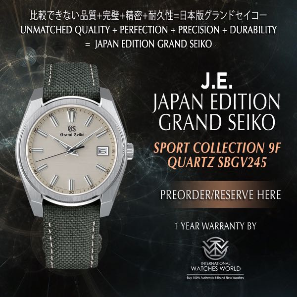 GRAND SEIKO JAPAN EDITION SPORT COLLECTION 9F QUARTZ SBGV245, Mobile Phones  & Gadgets, Wearables & Smart Watches on Carousell