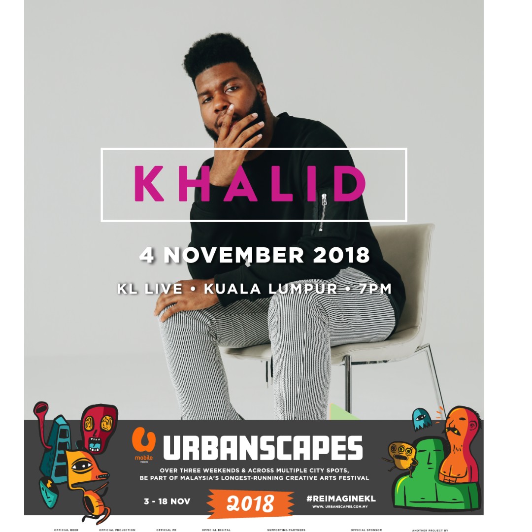 Khalid Concert Live in Malaysia Urbanscape, Tickets & Vouchers, Local