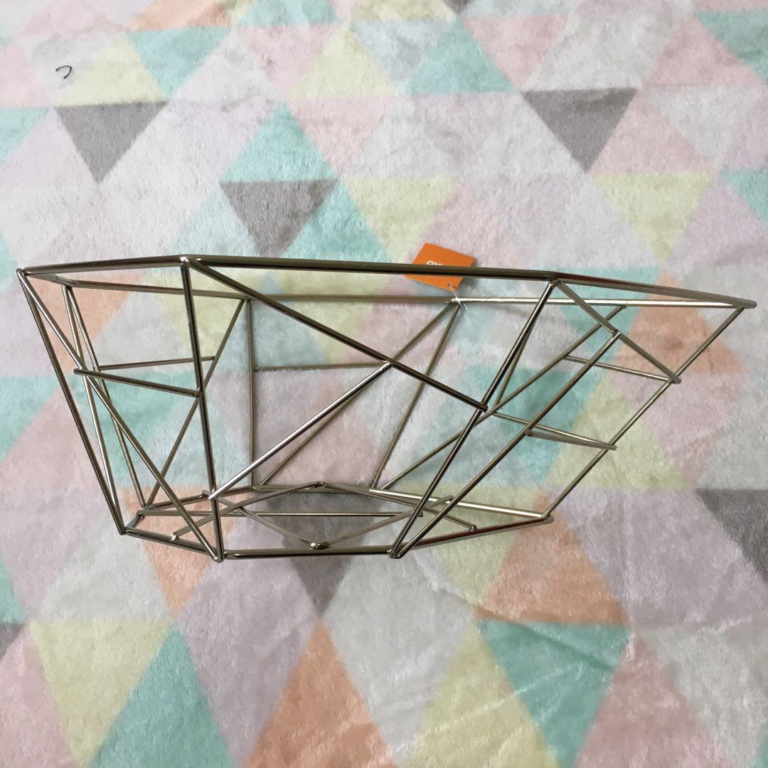 KMART Brass Angled Fruit Bowl, Furniture & Home Living, Home Decor