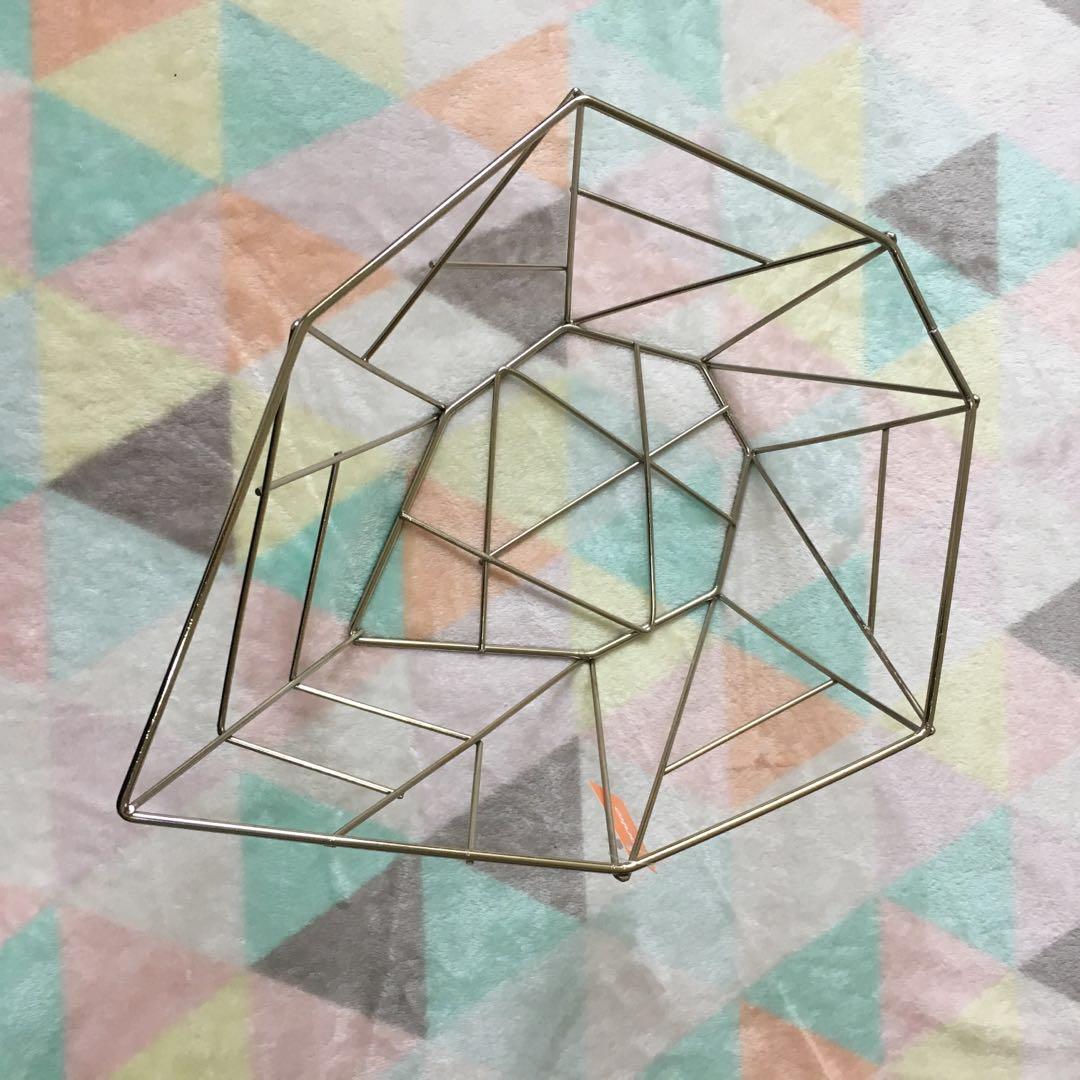 KMART Brass Angled Fruit Bowl, Furniture & Home Living, Home Decor