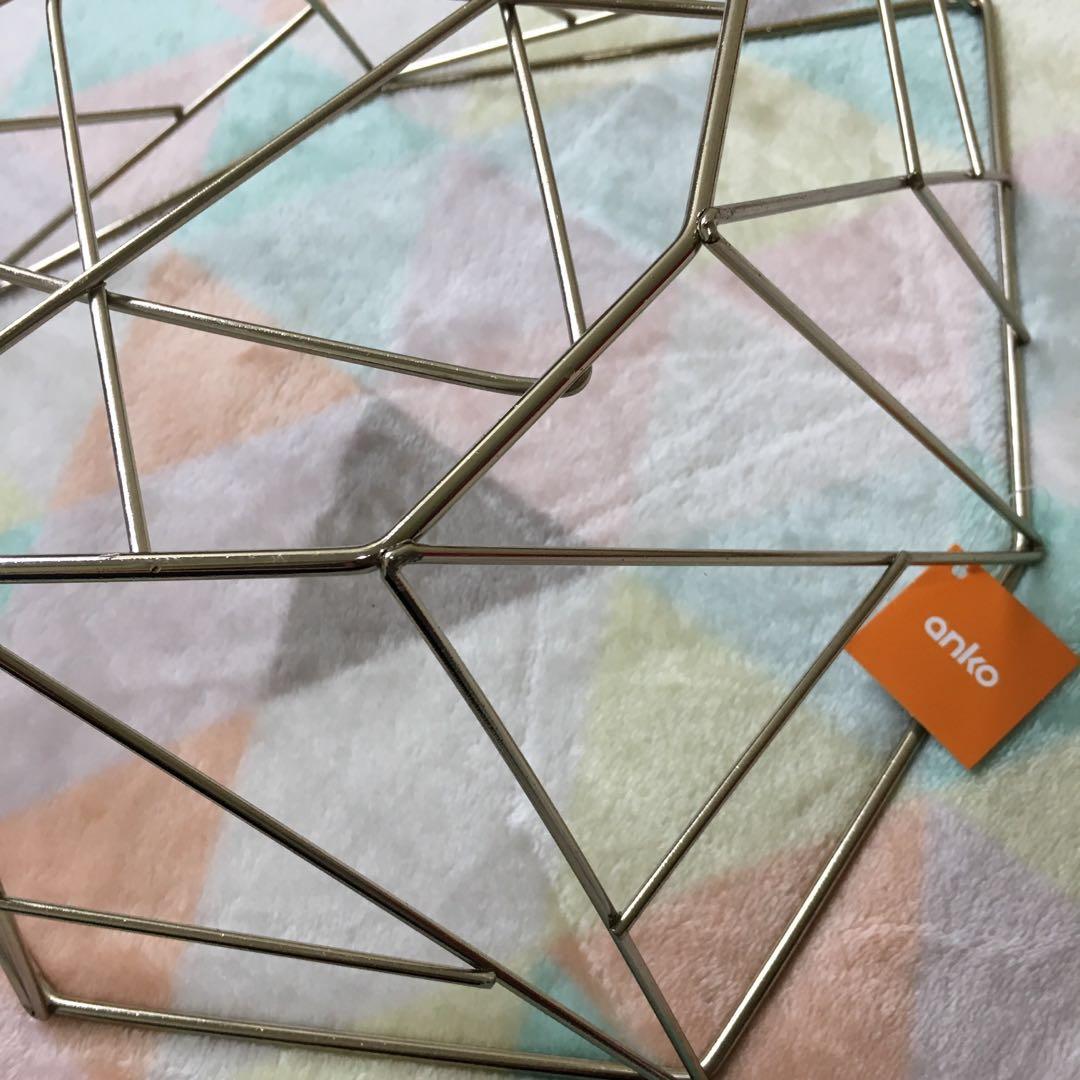 KMART Brass Angled Fruit Bowl, Furniture & Home Living, Home Decor