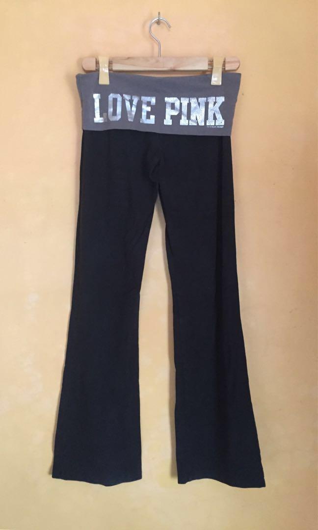 Love Pink Yoga Pants, Women's Fashion, Bottoms, Other Bottoms on Carousell