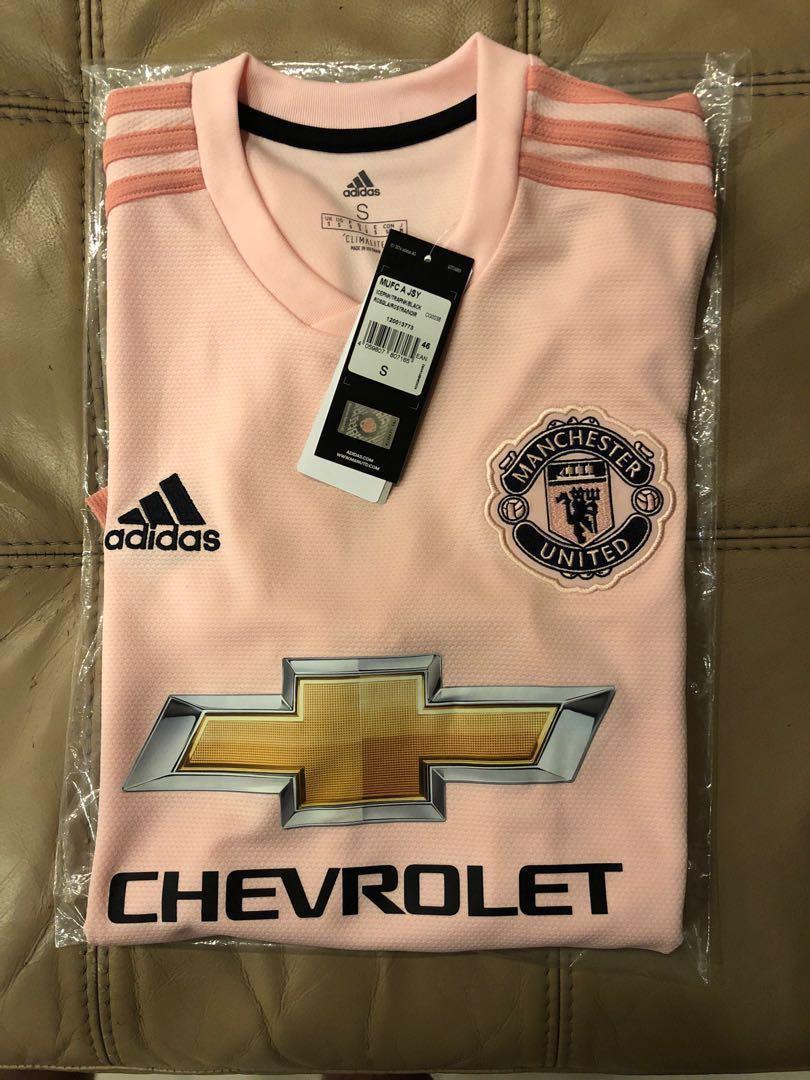 Man Utd Football Jersey 3rd Third Kit Pink 2018 19 Season Size S Sports Sports Apparel On Carousell