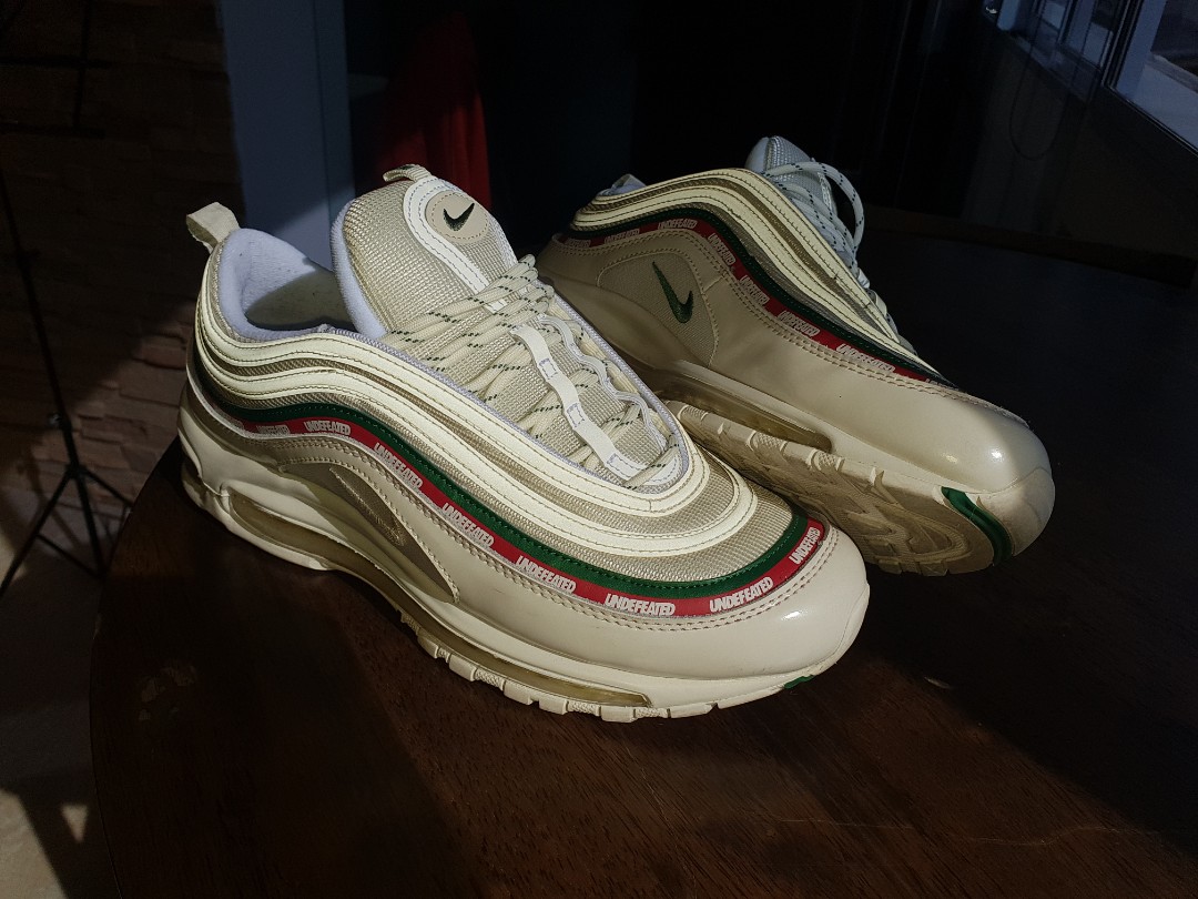 air max 97 undefeated white on feet