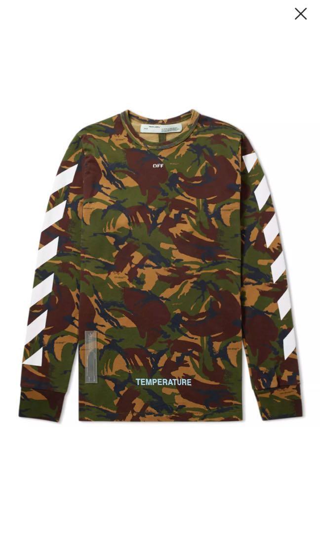 off white sweater camo