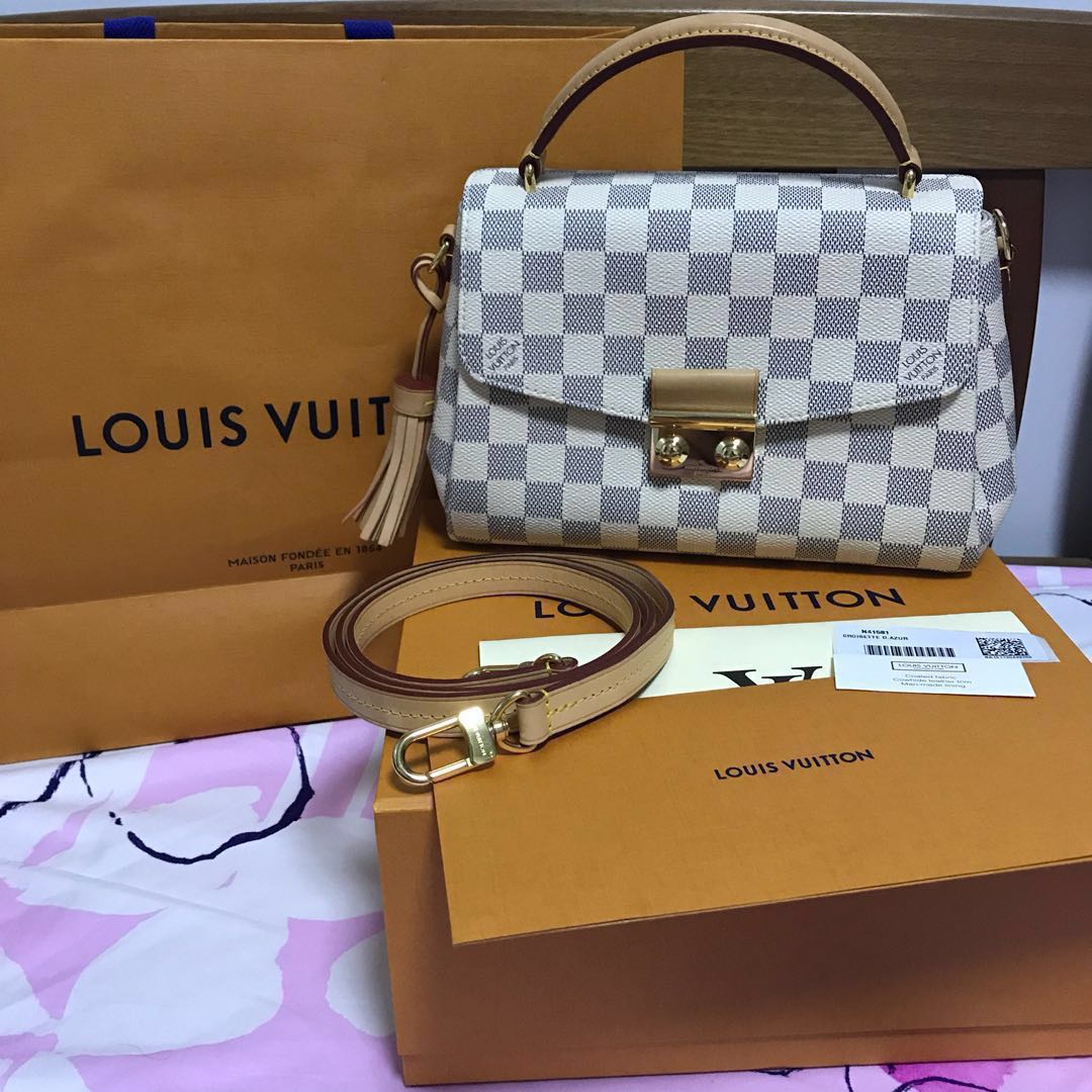 Bag of the day! LV Croisette Damier Azur #lv #lvbag #lvbags