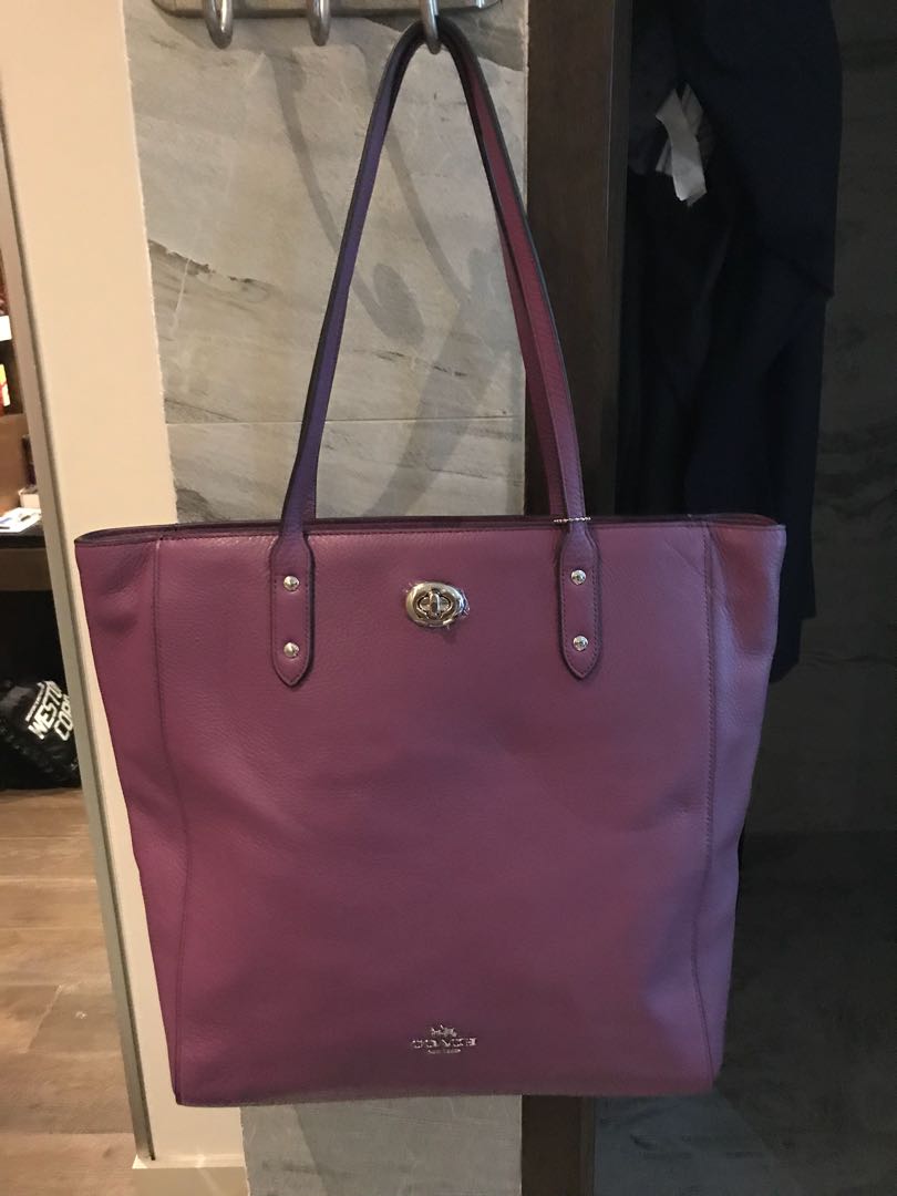 plum coach bag