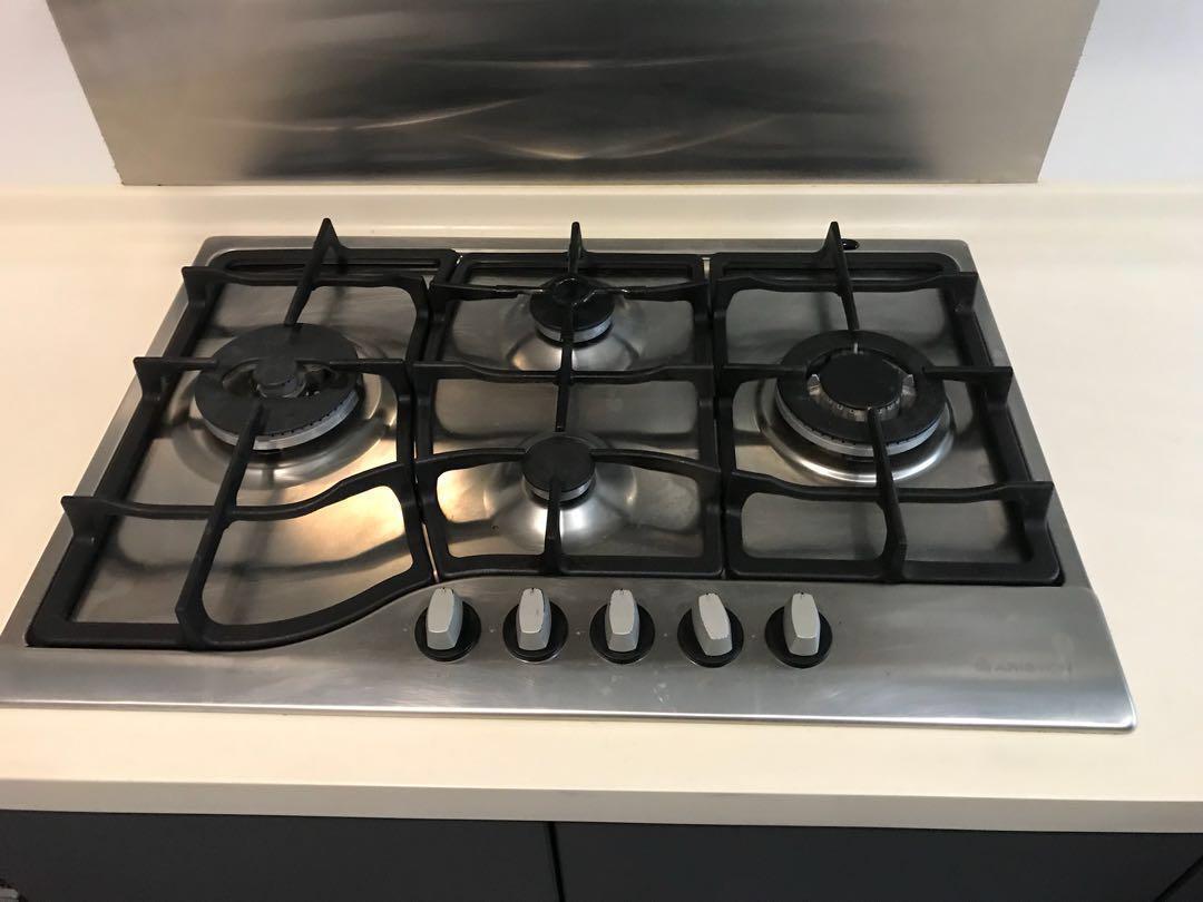 Preloved Ariston 4 Gas Burner Cooker Hob Stove, Home Appliances