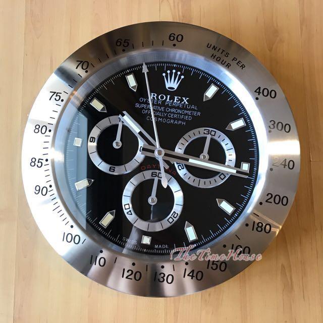 Rolex Daytona Black Dial Wall Clock 