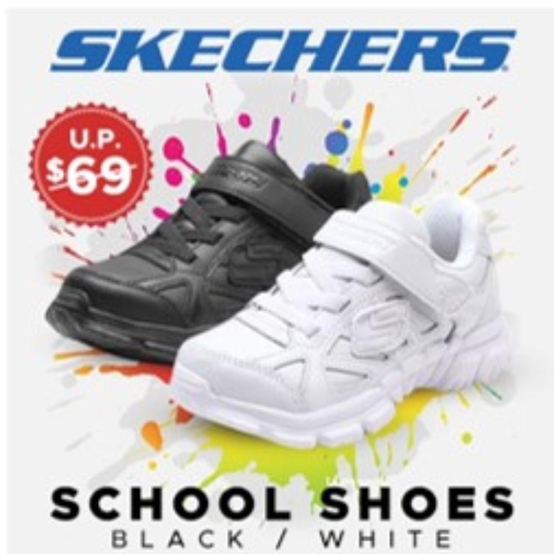 skechers school black shoes