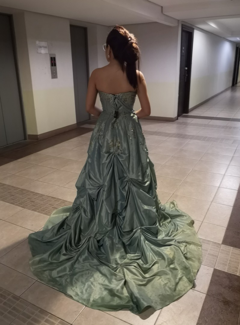 Sea green ball gown for SALE, Women's Fashion, Dresses & Sets