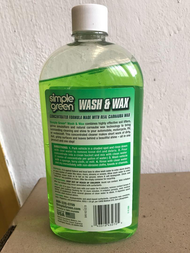 Simple green Wash and Wax, Car Accessories, Accessories on Carousell