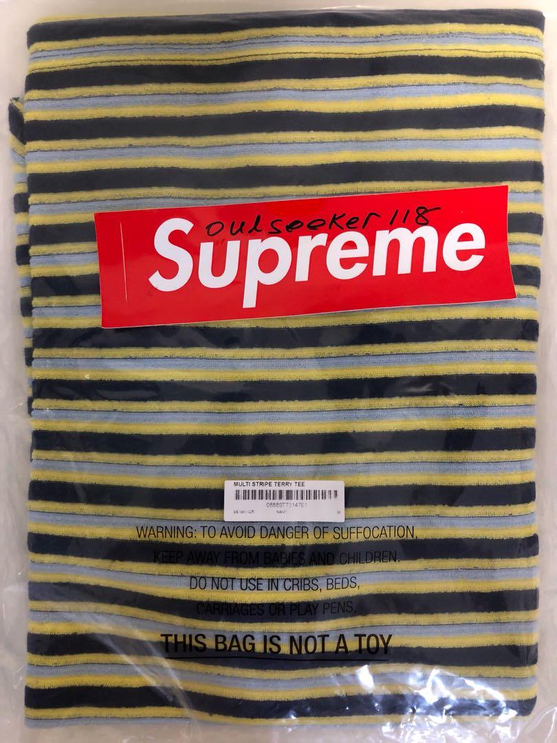 Supreme multi stripe terry tee store