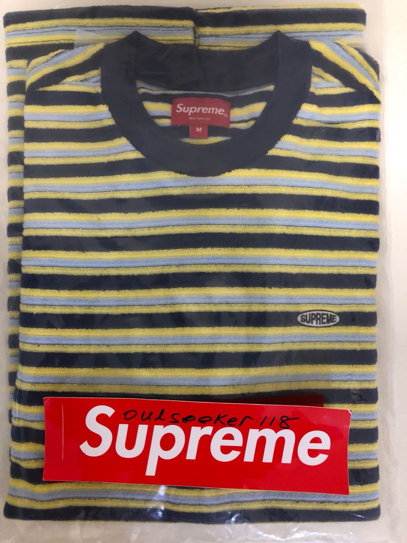 supreme multi stripe terry tee