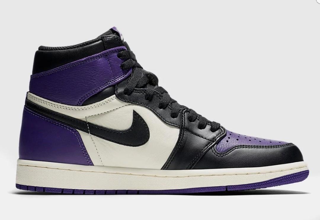 Us10 Air Jordan 1 Retro High Og Court Purple Men S Fashion Footwear Sneakers On Carousell