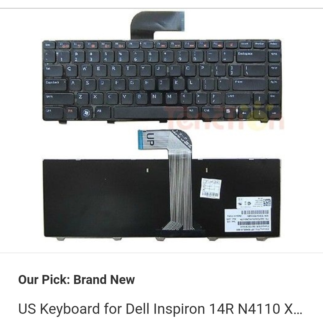 US Keyboard for Dell Inspiron 14R N4110 XPS L502 L502X 3520 3450 3420