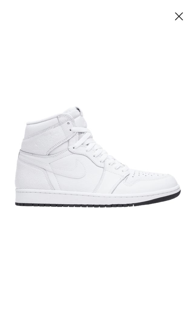 Air jordan 1 best sale perforated white