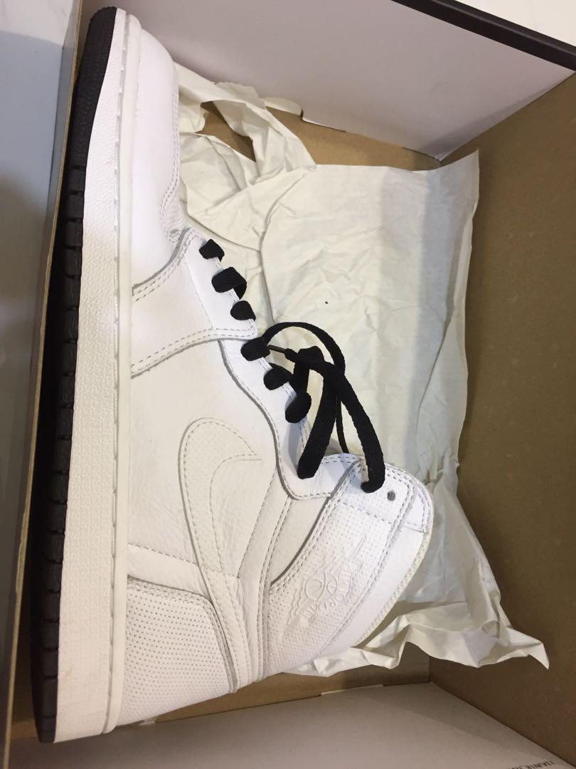 Air jordan 1 new arrivals perforated white