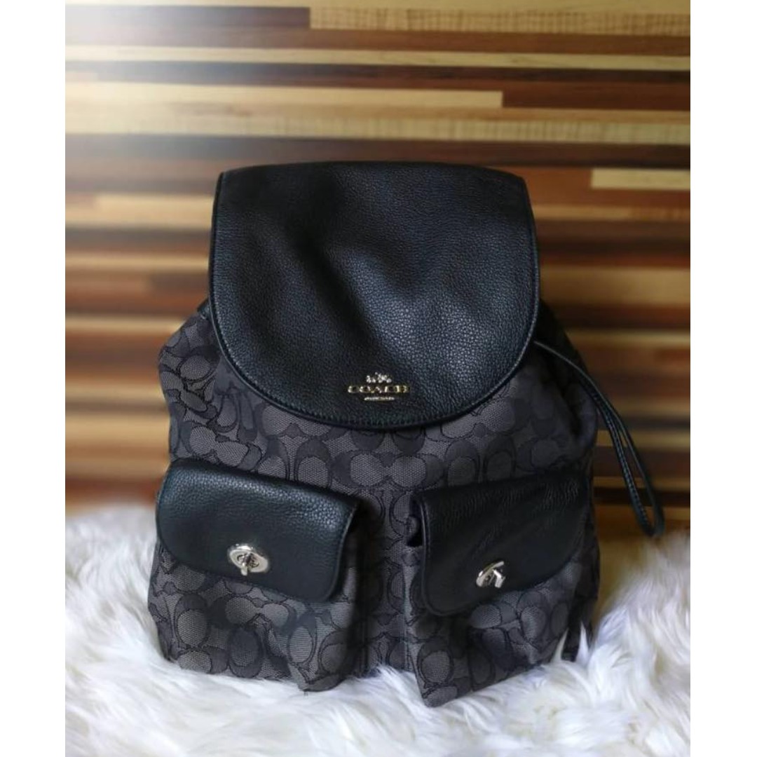 Coach billie backpack black discount