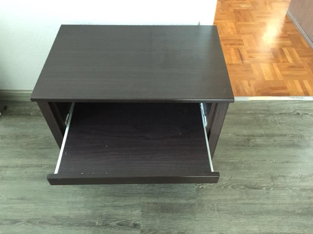 Bedside Table (Category: Tables & Sets) located in Singapore. Submitted by blessedtrader (Listing ID 191226317, Image 3). Description: Moving out sale, great condition n practical bedside table with pull out shelf and a drawer. 60cmx40cmx48cm No scratches or dents. .