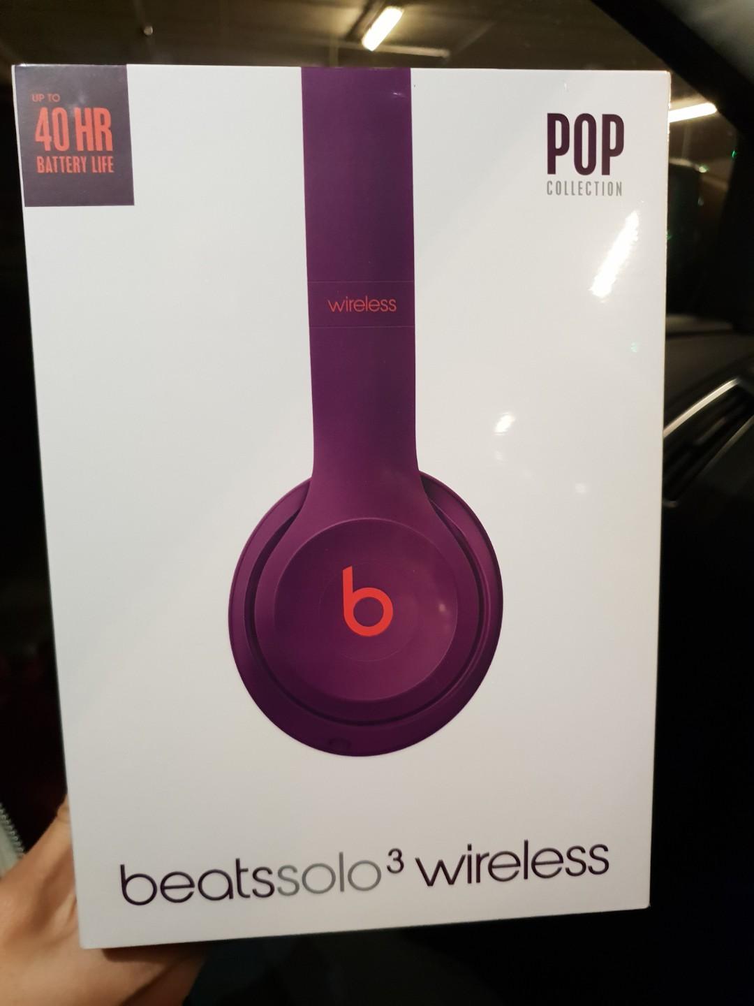 BNIB Beats Solo 3 Wireless (pop collection), Audio, Earphones on Carousell