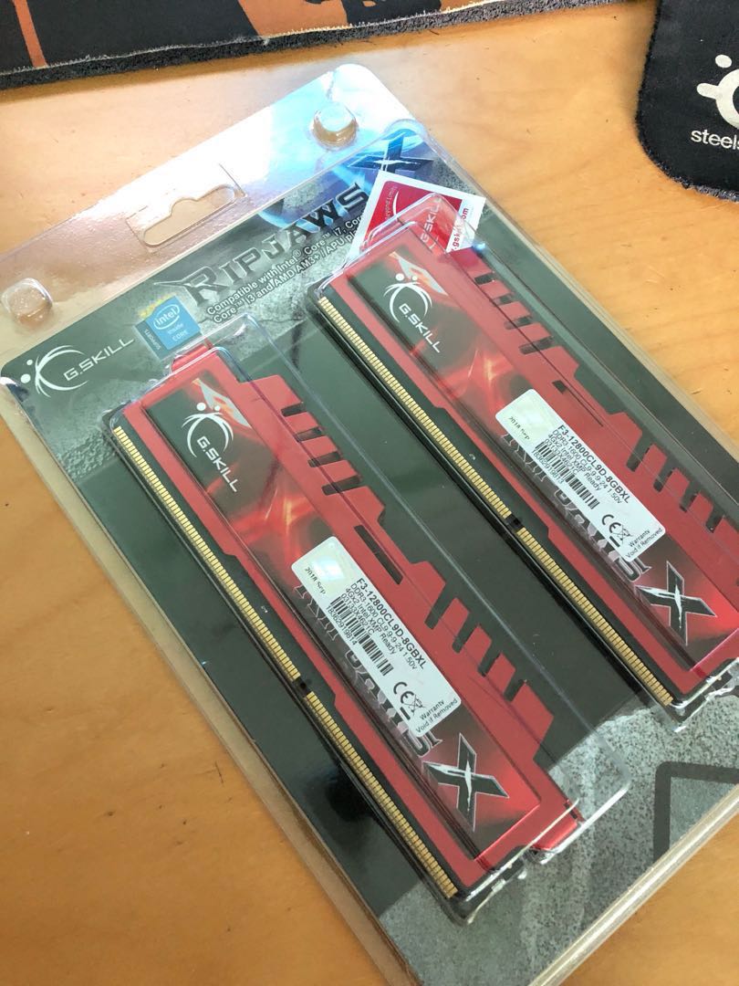 Bnib G Skill Ripjaws Ddr3 8gb 4gb X2 Electronics Computer Parts Accessories On Carousell