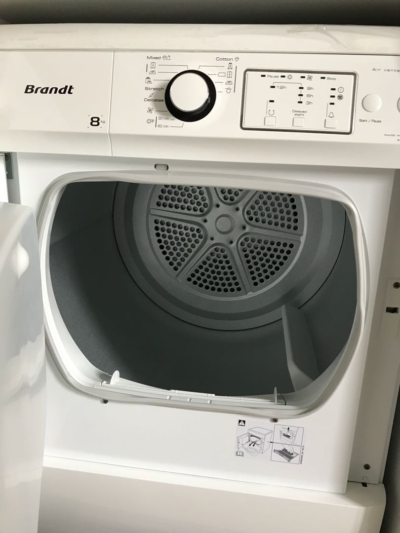 Brandt 8kg Air Vented Dryer Efe8310k Tv Home Appliances Washing Machines And Dryers On Carousell